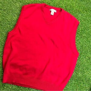 Classic Red V-Neck Knit‎ Sweater